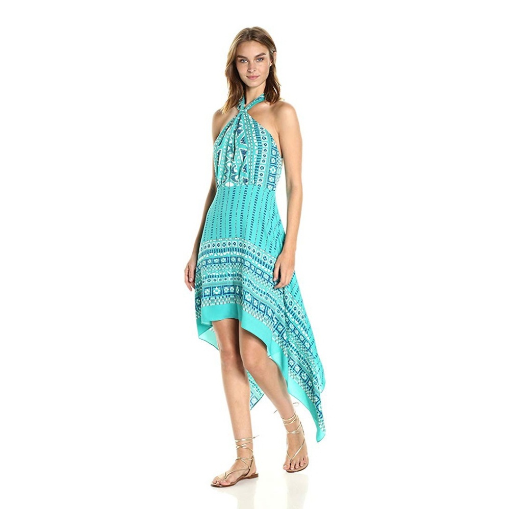 NWT BCBGMAXAZRIA Danela Halter Scarf Dress